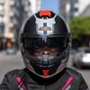 Capacete NZI Combi 3 Duo Orbe Preto Anthracite Vermelho -10-